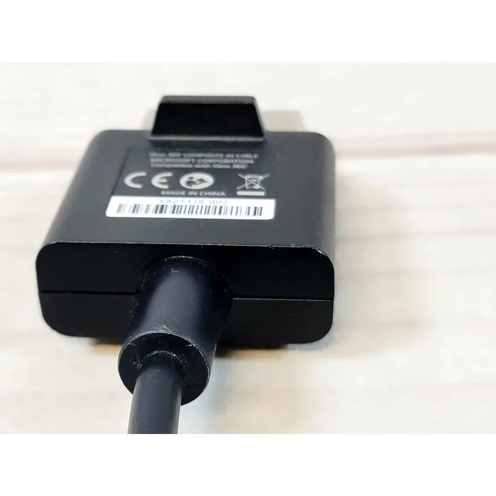 Genuine Official OEM Microsoft XBOX 360 Composite AV Cable X821376-001 Tested